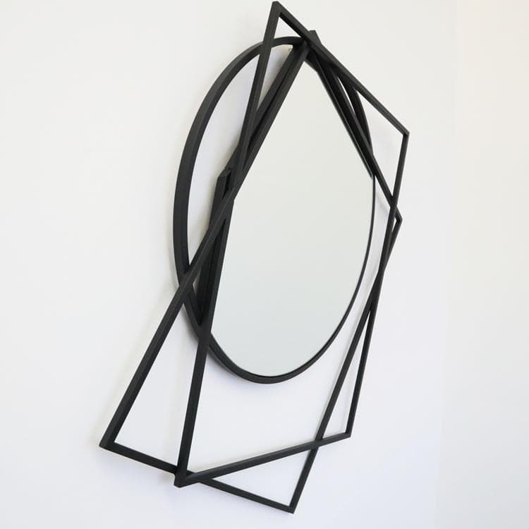 ウォールミラー/壁飾り ブラックアイアン モダン