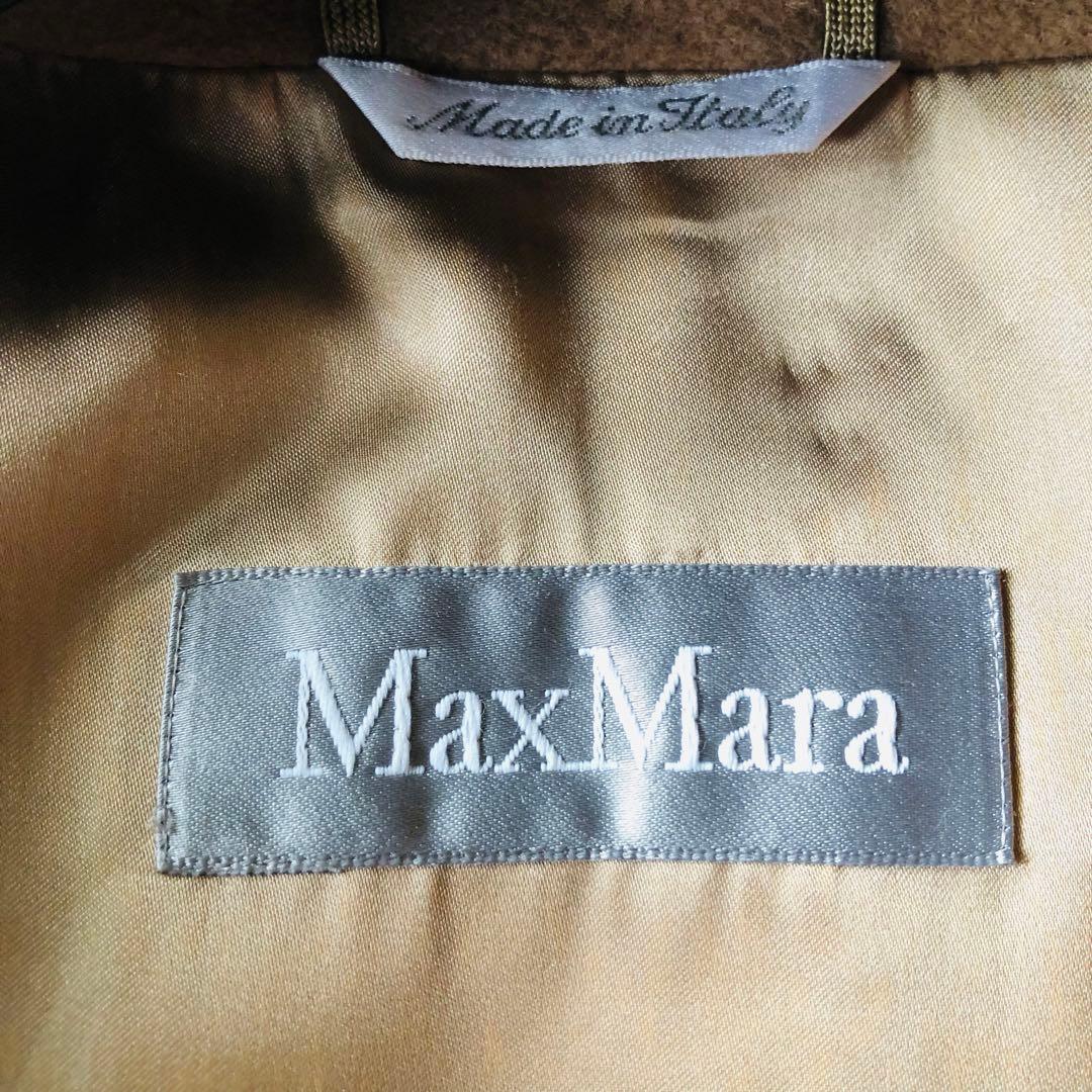 美品✨マックスマーラ ベルテッドコート アンゴラ 女優襟 銀タグ キャメル40