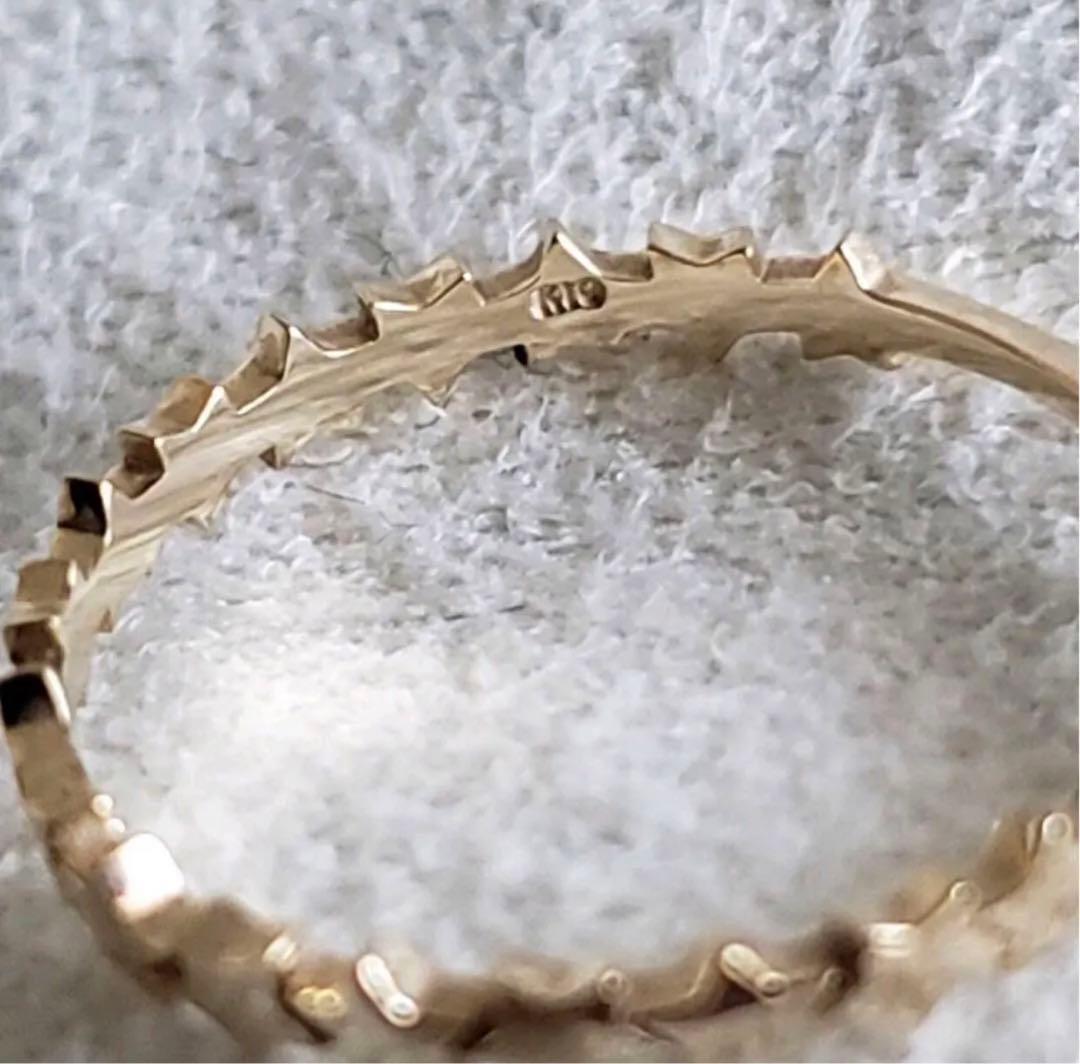 新品未使用　スター　星　3号 ノワールドプーペ　K10 スター ゴールドリング