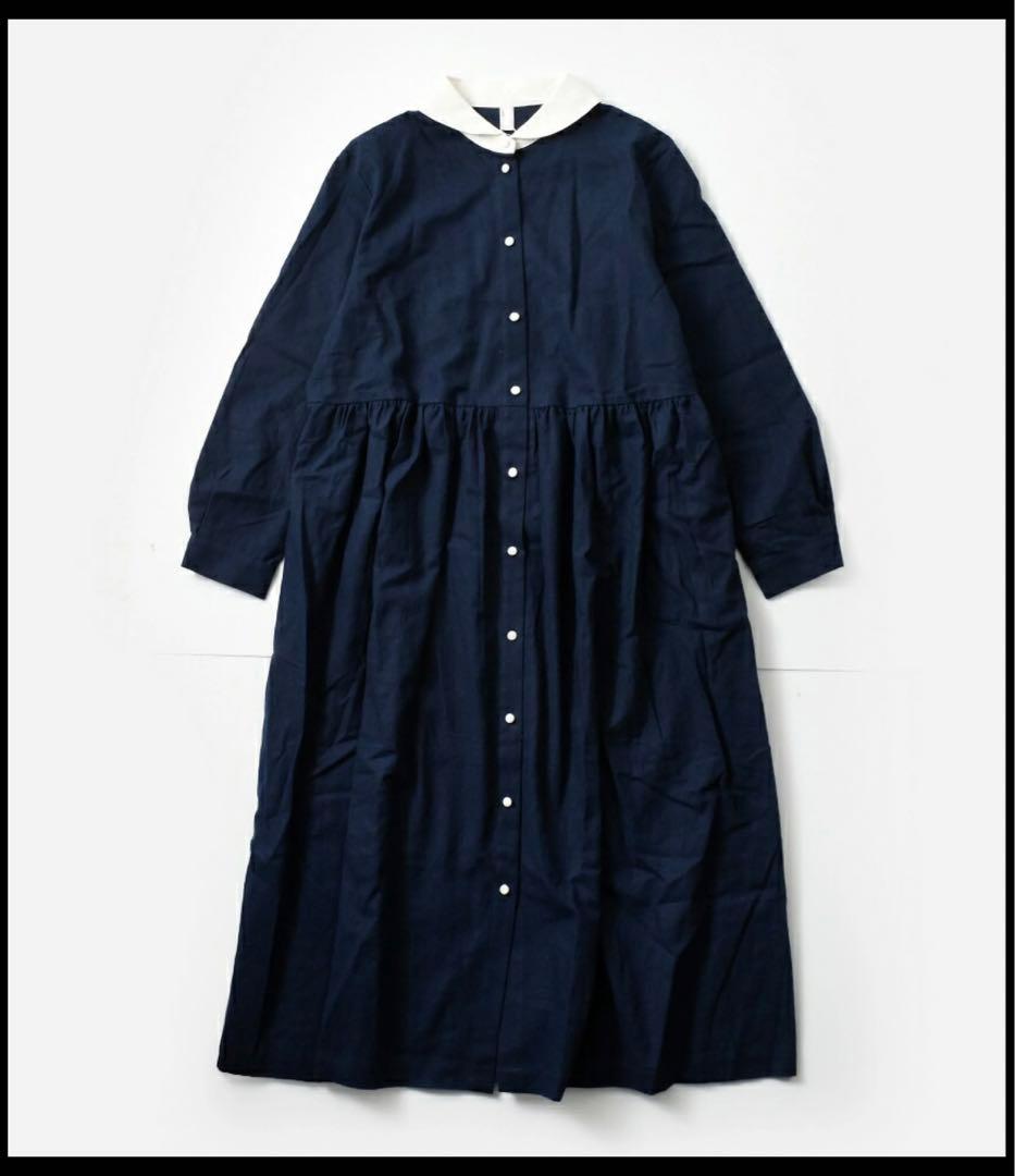 LUEUF ルフ　ソフトリネン コットンキャンバス バンダナワンピース