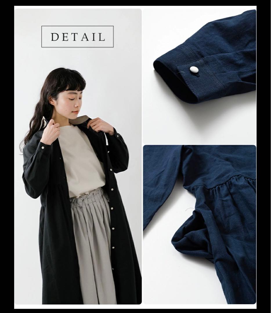 LUEUF ルフ　ソフトリネン コットンキャンバス バンダナワンピース