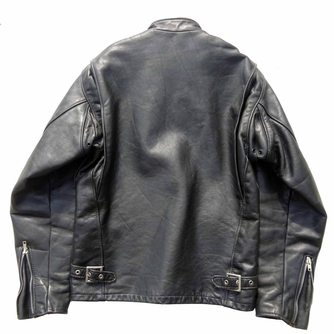 ショットUSA製641 LENZIP シングルライダース立ち襟 36ライナーなし