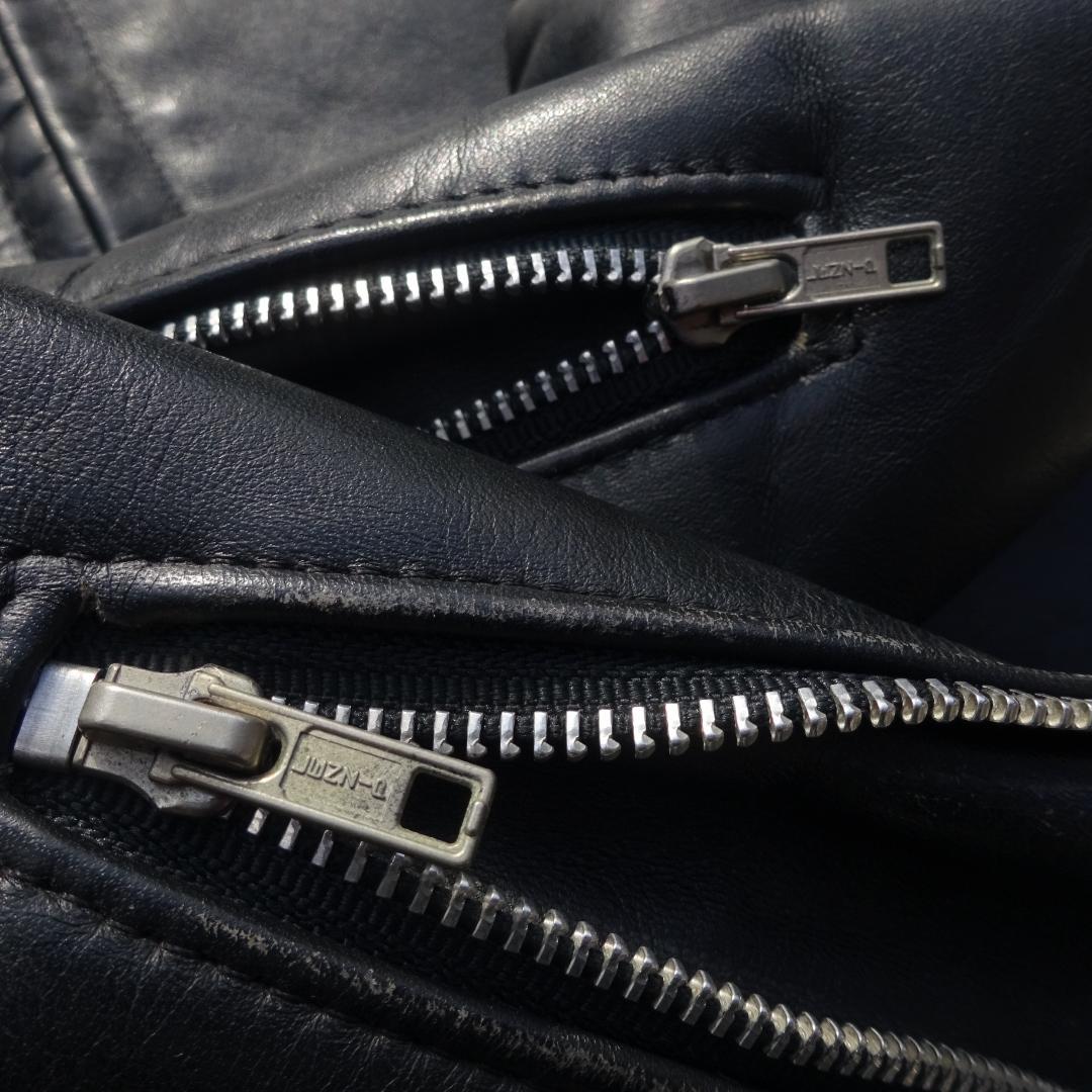 ショットUSA製641 LENZIP シングルライダース立ち襟 36ライナーなし