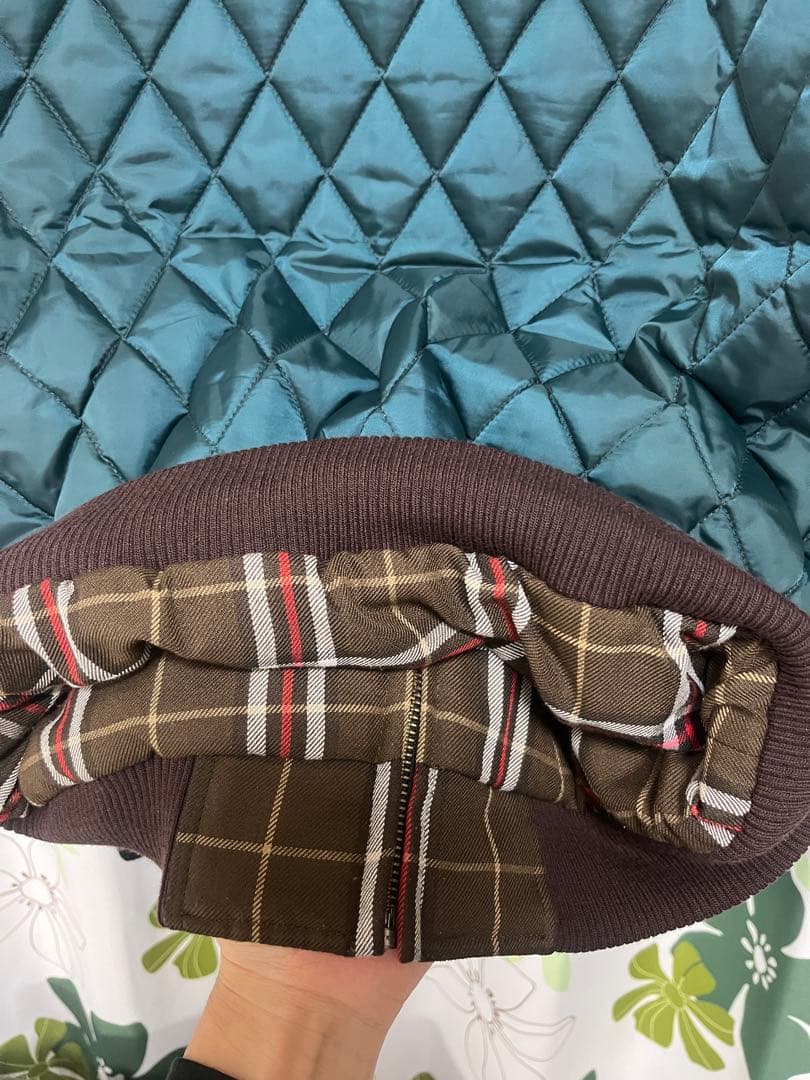 フレッドペリー　未使用品　リバーシブル キルティングジャケット ダークグリーン