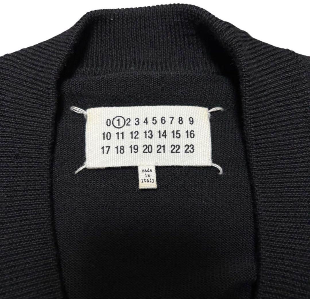 マルジェラ ニットワンピース エルボーパッチ レザーパッチ ブラック