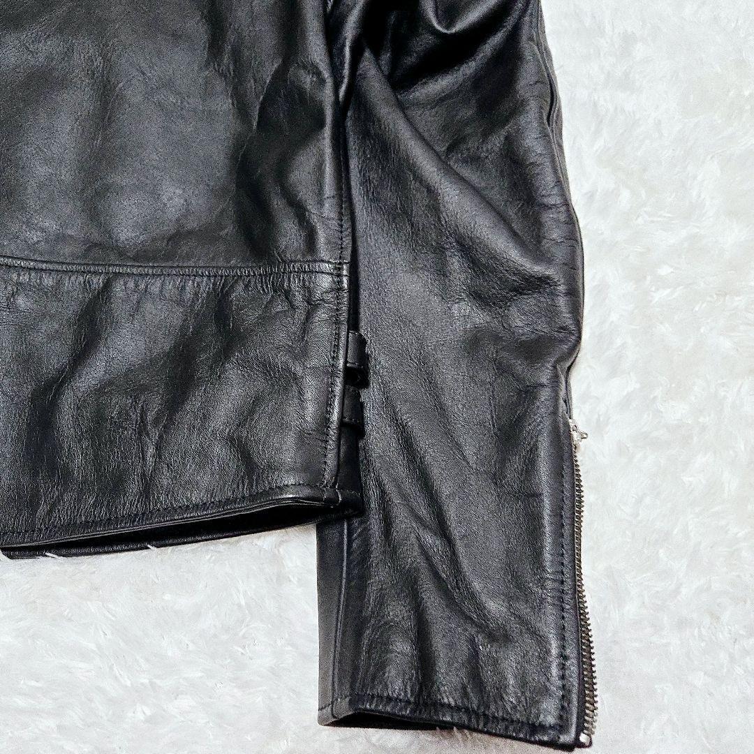 限定値下☆希少5L✨ MOLAWZ 本革 水牛革 ダブルライダース 大きいサイズ