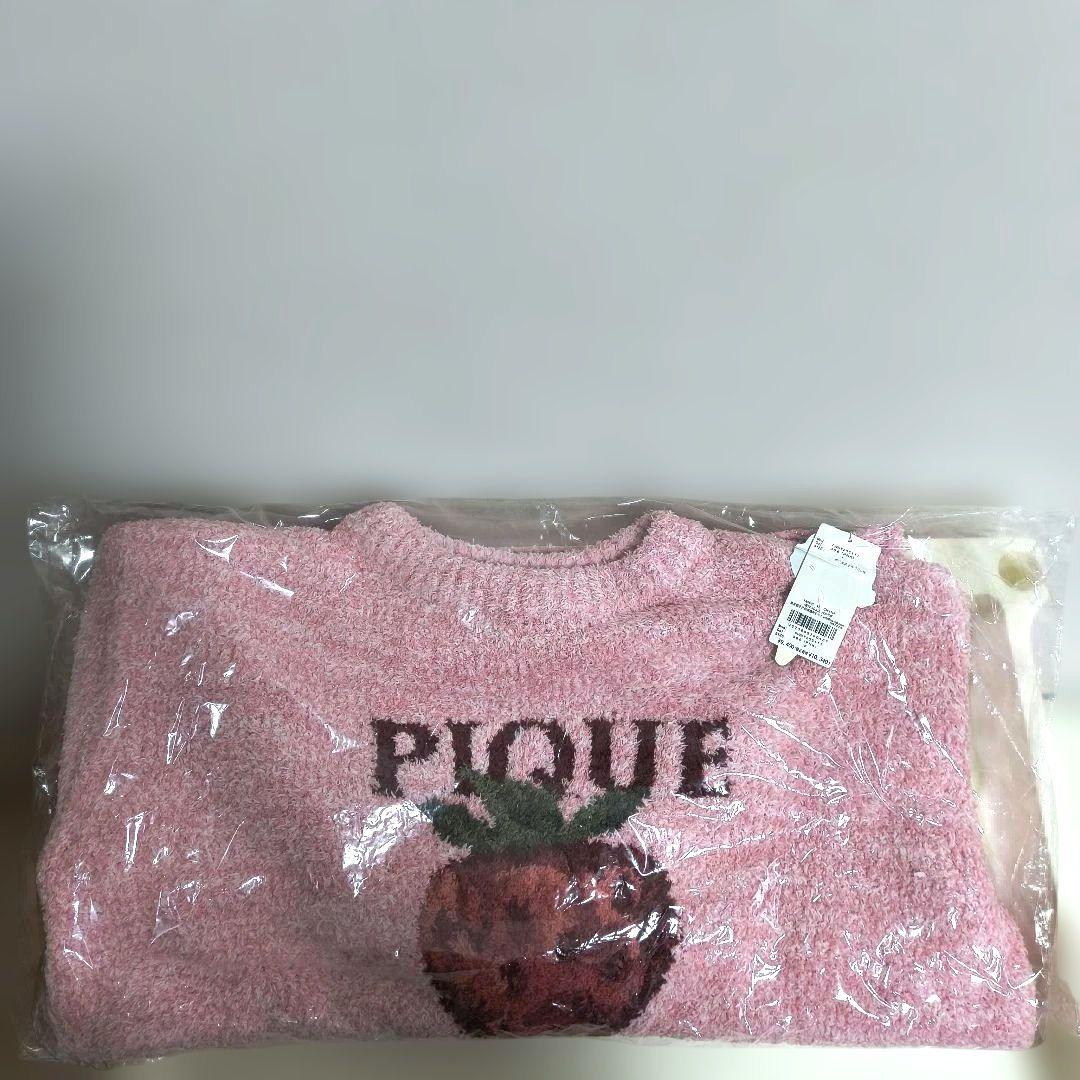 ＊新品 ジェラートピケ メランジストロベリージャガードプルオーバー ピンク