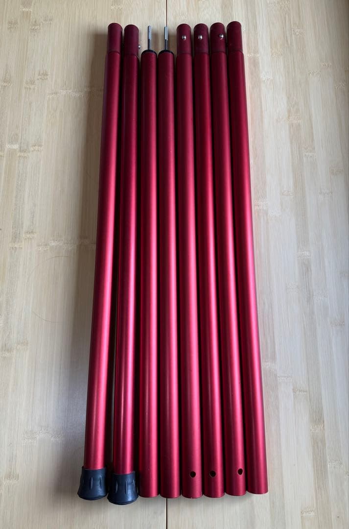 【美品】 peak スノーピーク　ウイングポールレッド280 2本セット