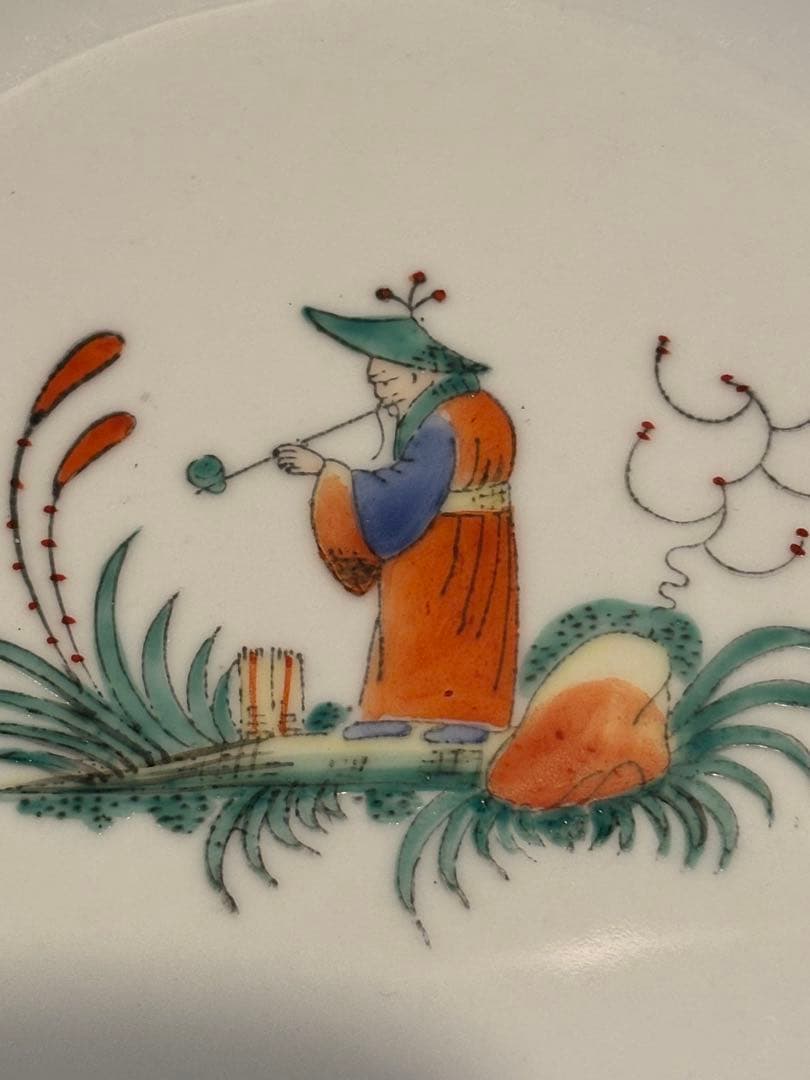 シノワズリプレート皿3枚セット　香港ペニンシュラ絵付け工房作品ヘレンド好きに