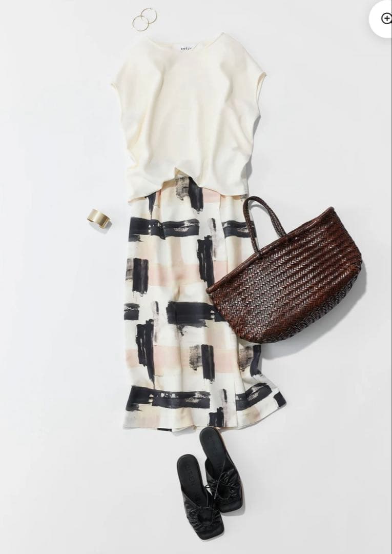 今期新品 SOEJU ショートスリーブコクーンブラウス 白 M