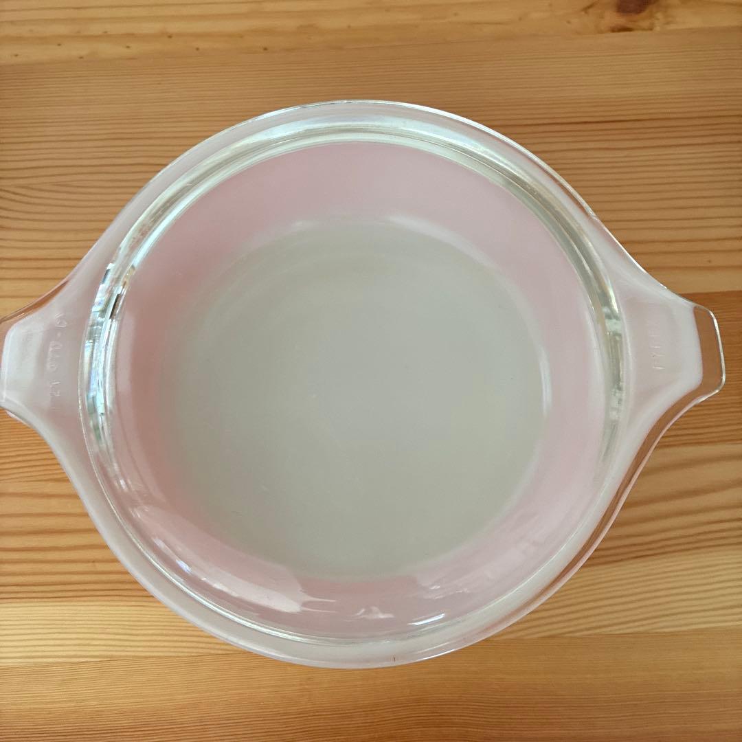オールドパイレックス　キャセロール　ヴィンテージ　ピンクグースベリー　昭和レトロ