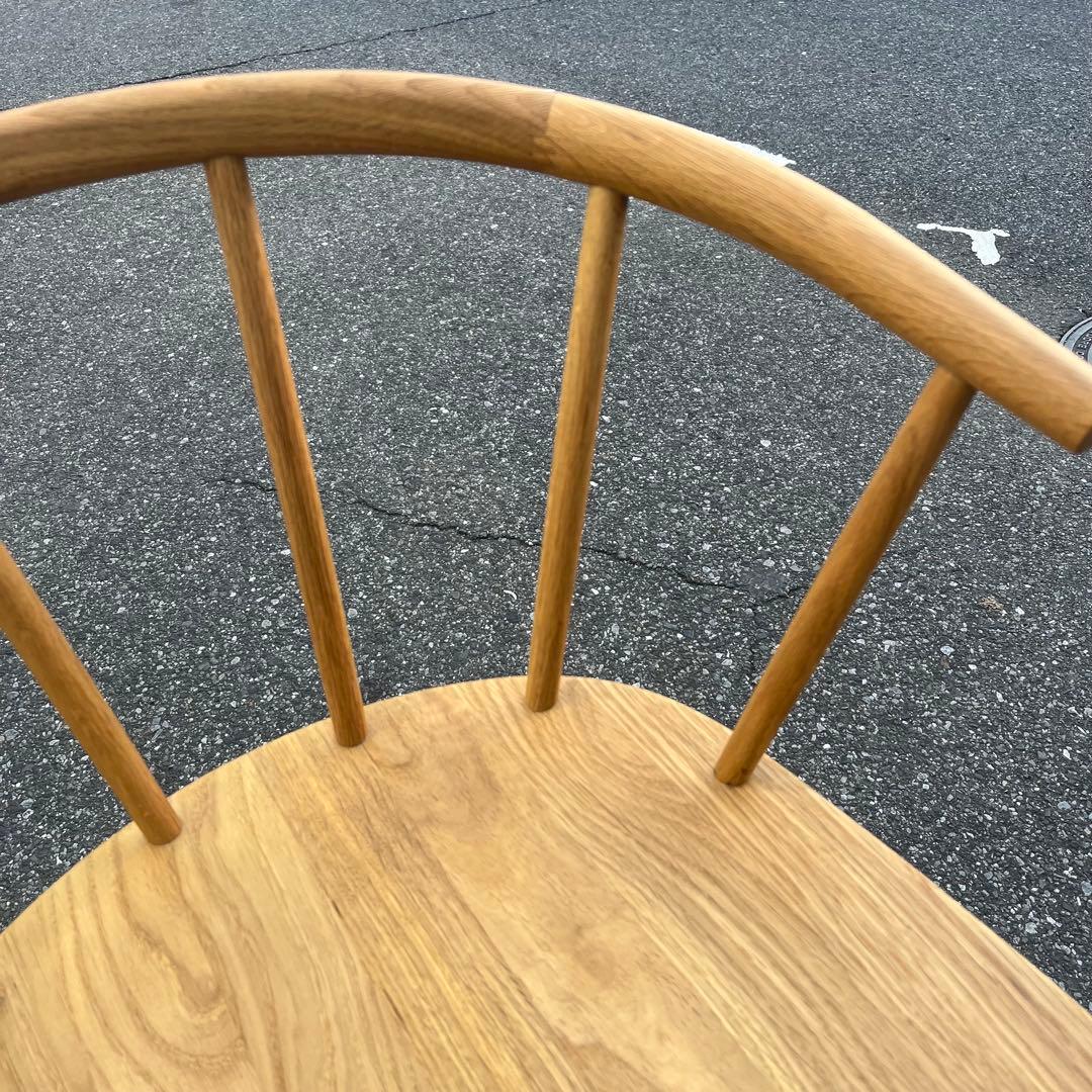 無印良品 オーク材 アームチェア 丸脚 天然木 木製 椅子