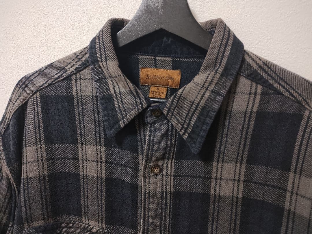 ST JOHN’S BAY セントジョンズベイ ネルシャツ ヘビネル XL