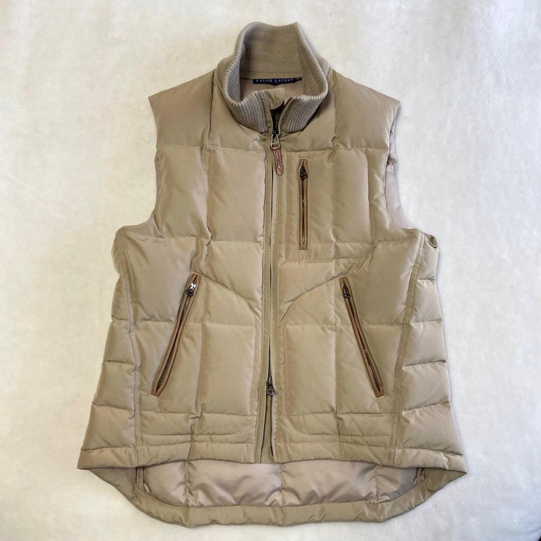 未使用級 ラルフローレン ニットダウンベスト ベージュ