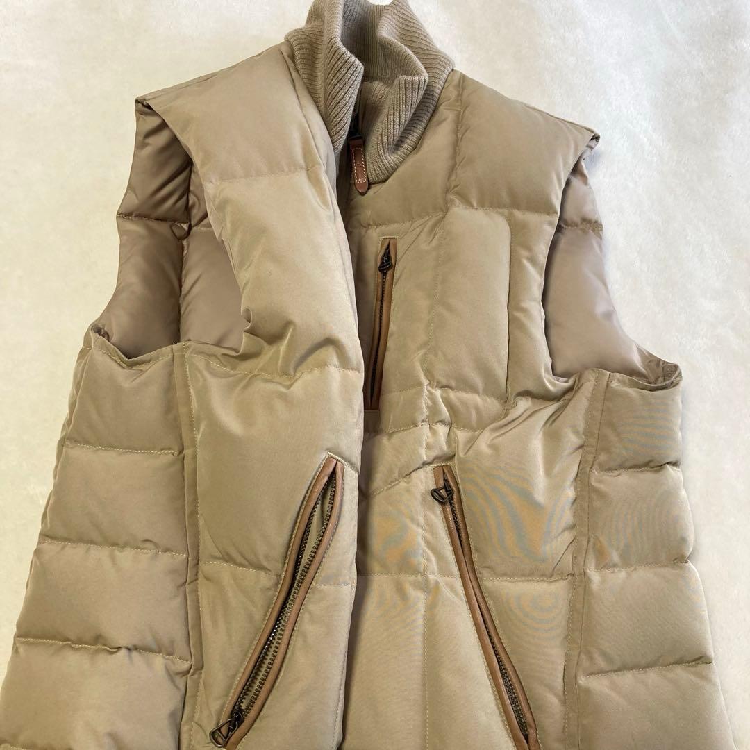 未使用級 ラルフローレン ニットダウンベスト ベージュ