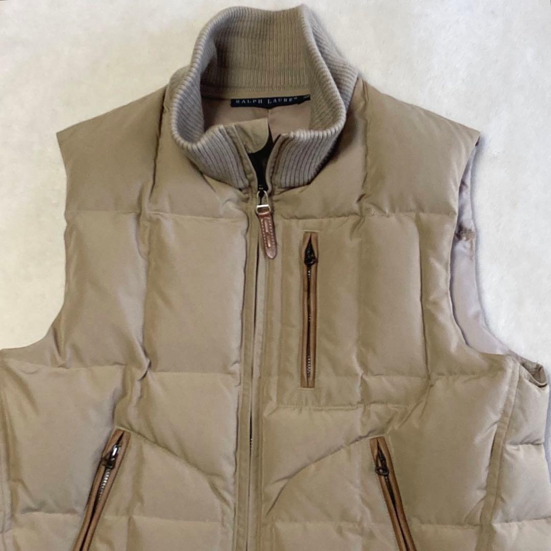 未使用級 ラルフローレン ニットダウンベスト ベージュ