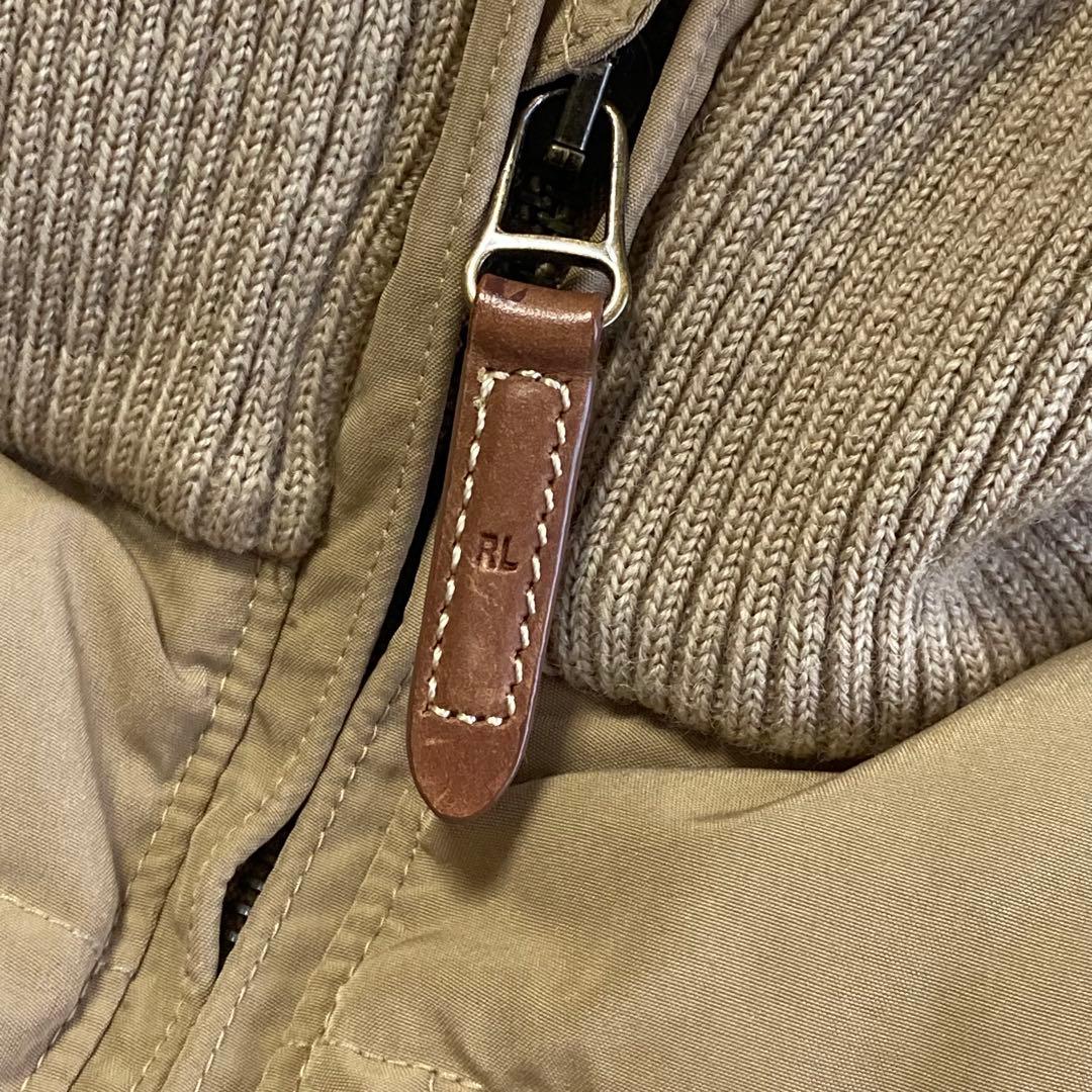 未使用級 ラルフローレン ニットダウンベスト ベージュ