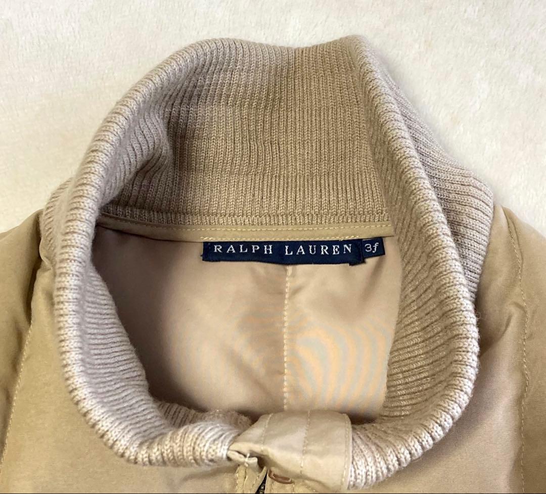 未使用級 ラルフローレン ニットダウンベスト ベージュ