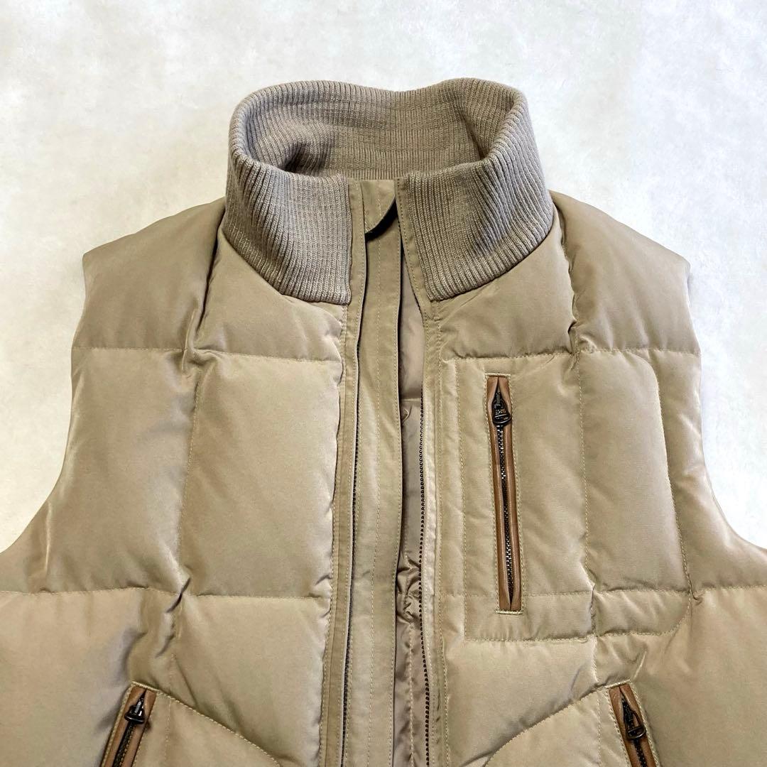 未使用級 ラルフローレン ニットダウンベスト ベージュ
