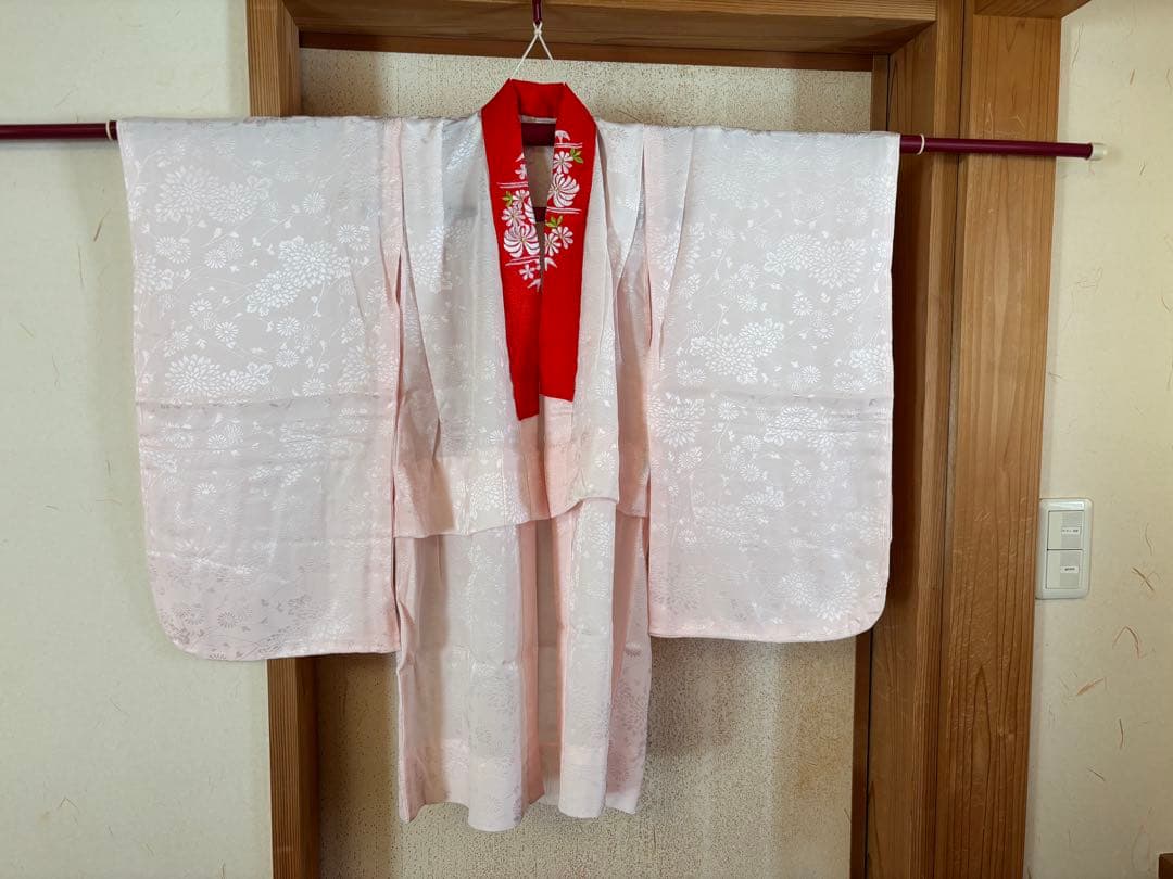 【値下げ】7歳　女の子用フルセット　裾除け　正絹　七五三　金刺繍入り　他小物付き