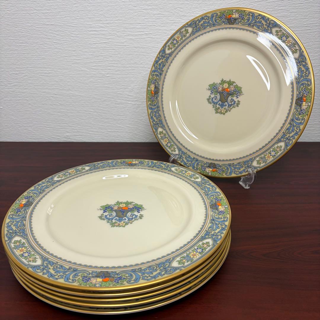 LENOX AUTUMN プレート 27cm 6枚 金彩