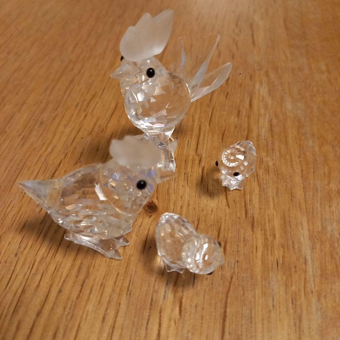 スワロフスキー鳥の置物 4体セット