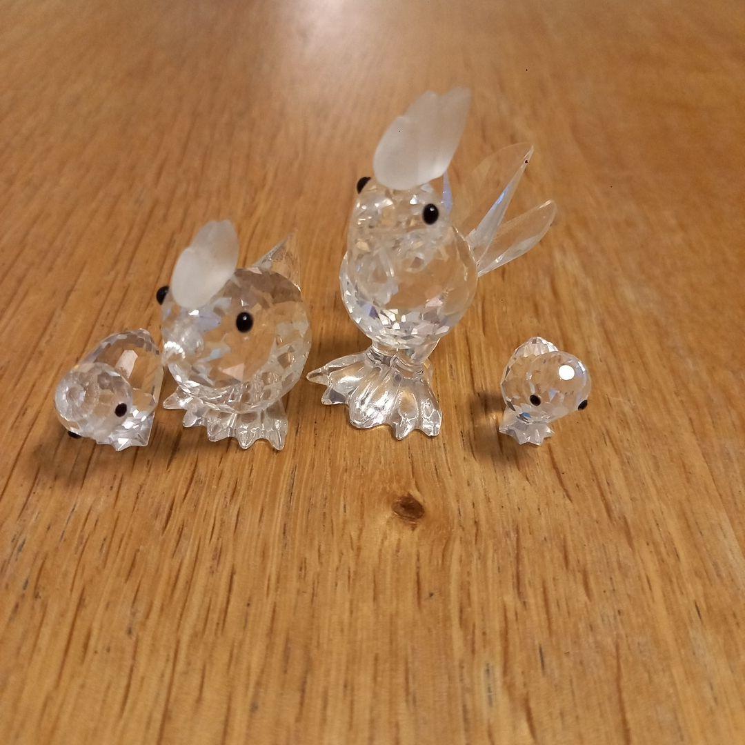 スワロフスキー鳥の置物 4体セット