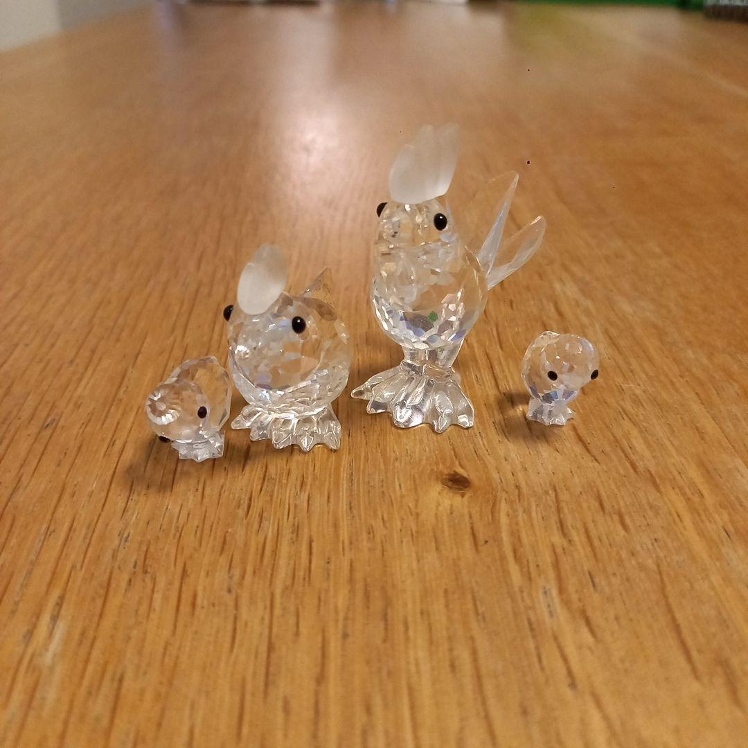 スワロフスキー鳥の置物 4体セット