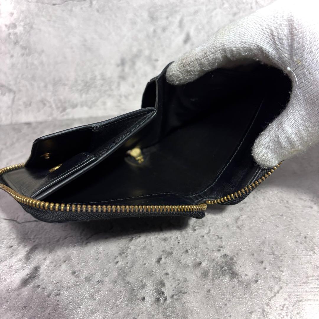 【K！】コムデギャルソン ラウンドジップミニ財布 マルチパース ブラック黒