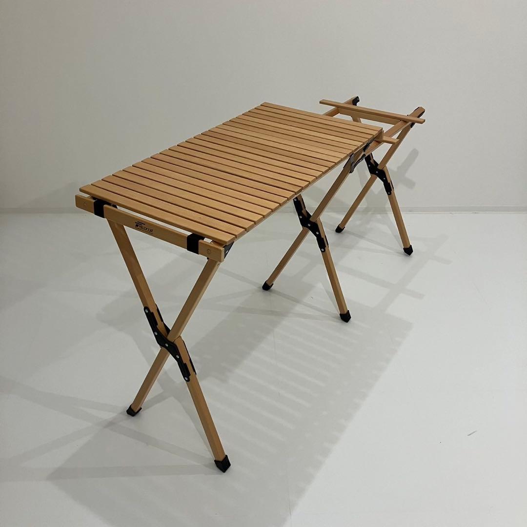 FIELDOOR ウッドロールトップ キッチンテーブル ツーバーナー対応