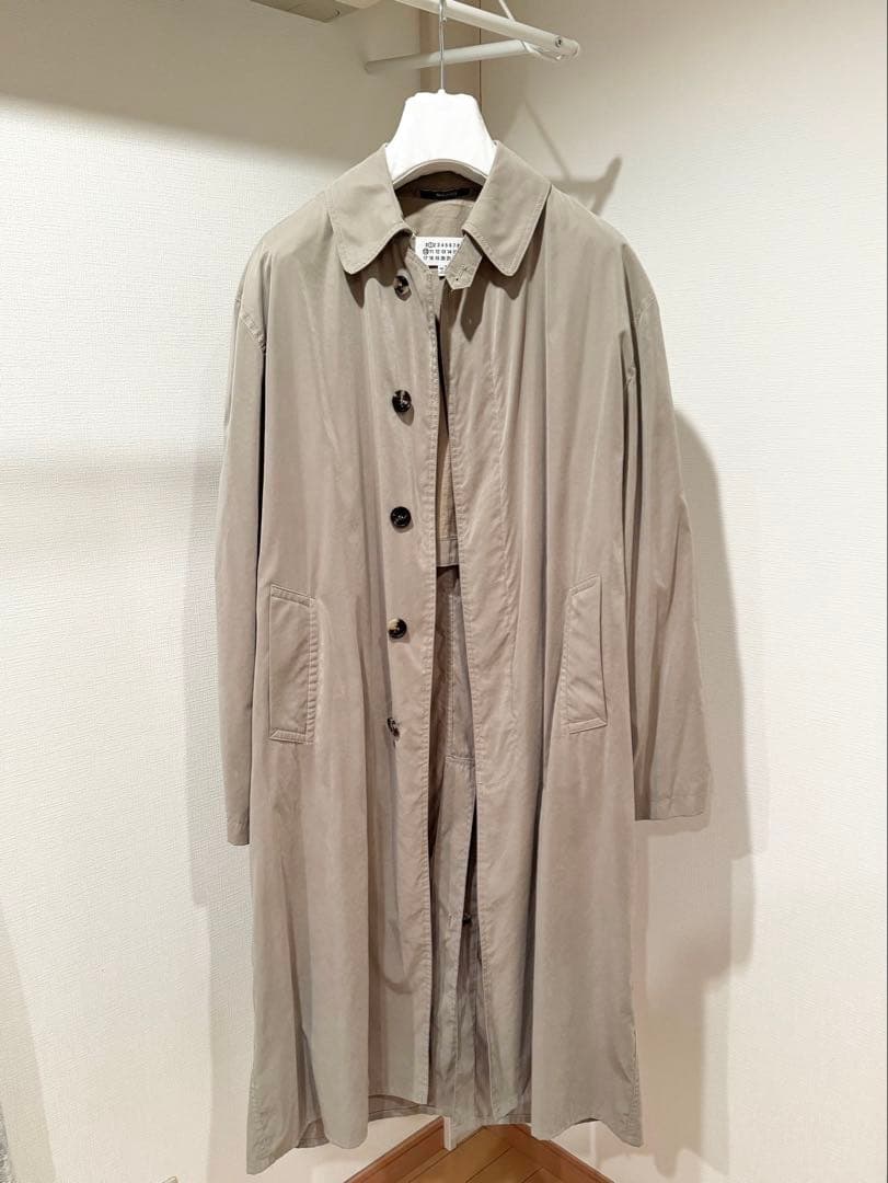 メゾンマルジェラ ステンカラー トレンチコート 40 保存袋 ハンガー付き