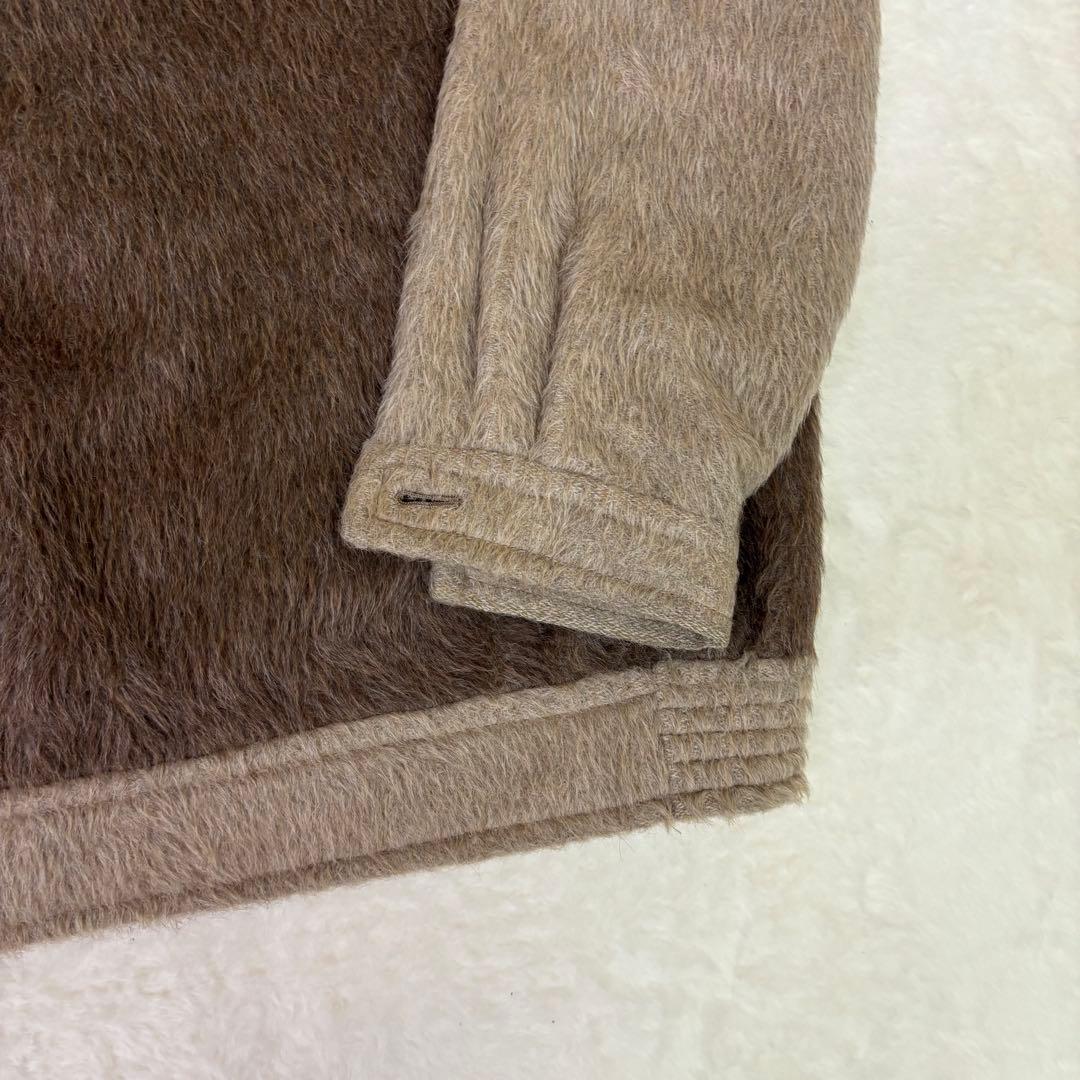 美品　Agnona イタリア製　ウール　ファー　ブラウンジャケット