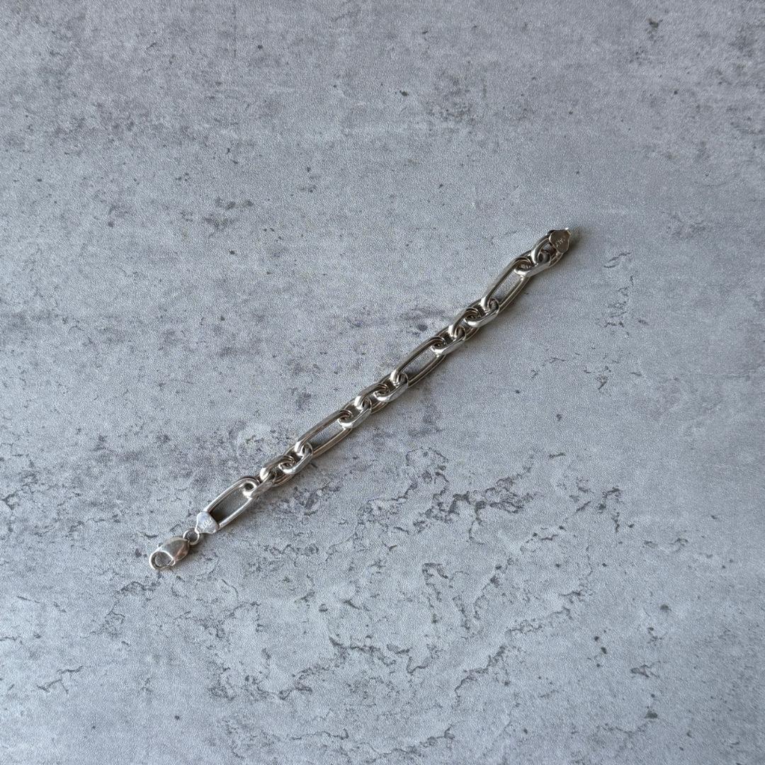 専用 イタリア製 ヴィンテージ ヘビーチェーンブレスレット シルバー925