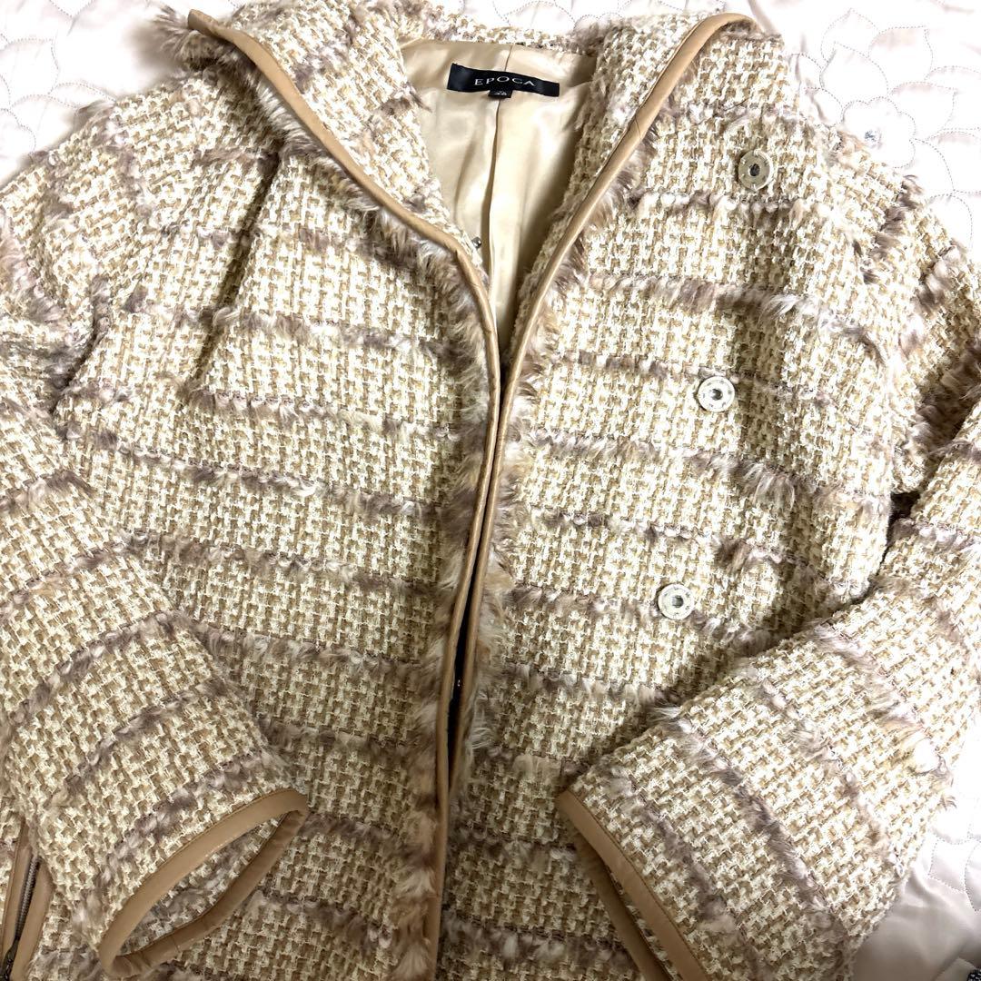 EPOCA フード付きニットコート