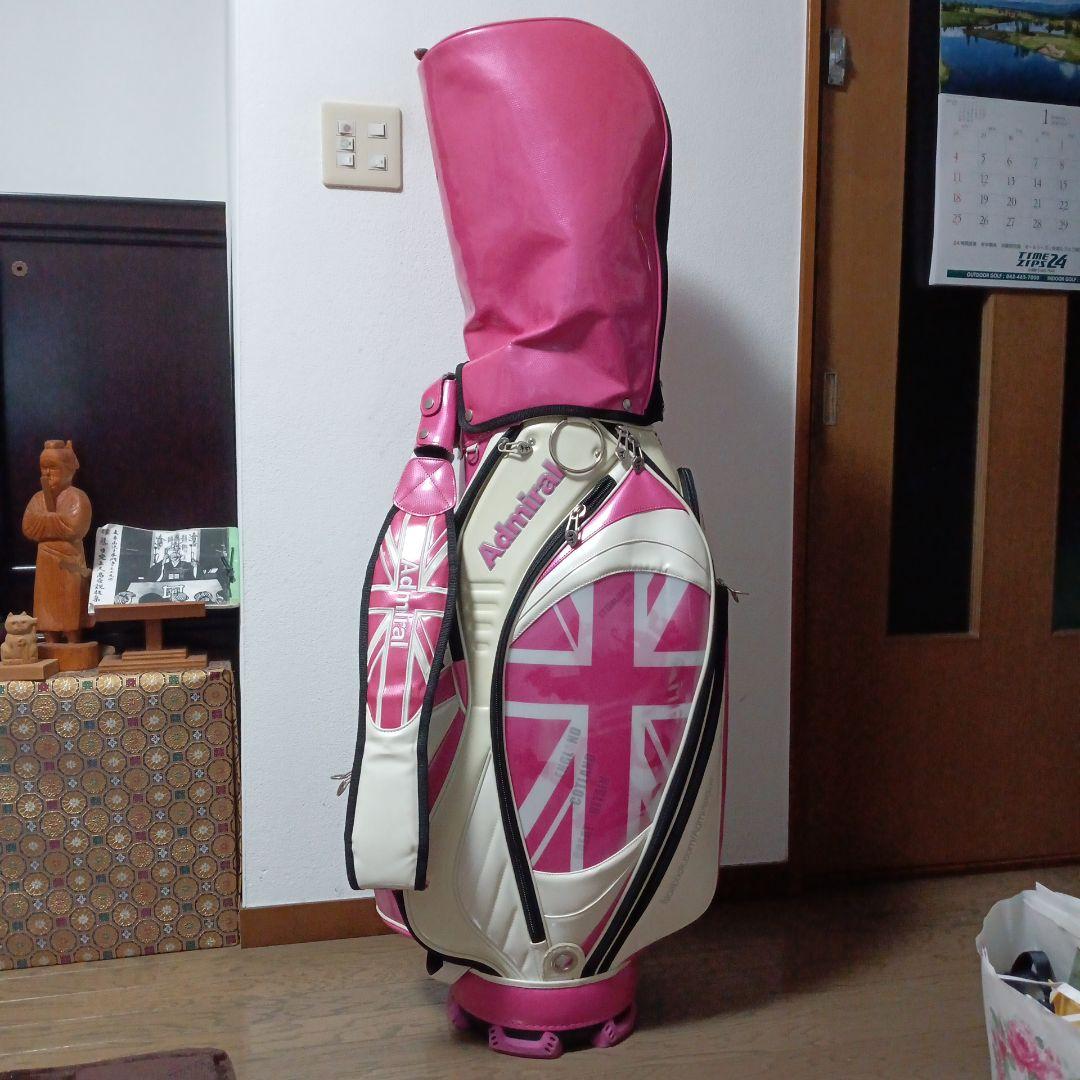 Admiral ユニオンジャック スタンドキャディバッグ★ピンク