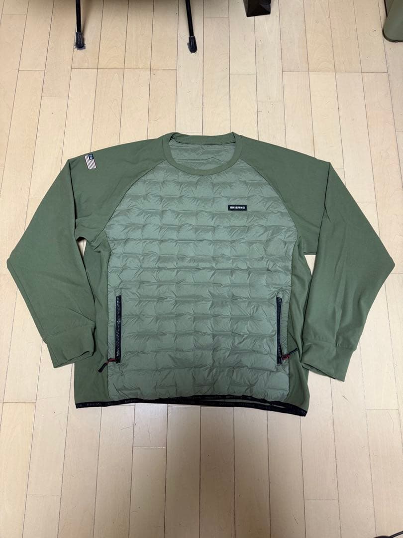 BRIEFING ブリーフィング　ハイブリッドダウン　クルーネック