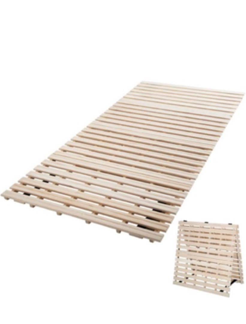 2個セットすのこベッド シングル 折りたたみ 二つ折り 天然木