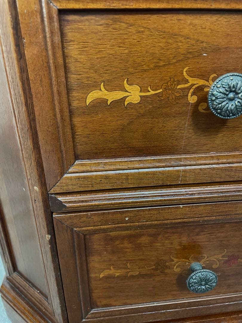 6角チェスト 引き出し キャビネット 電話台 アンティーク イタリア