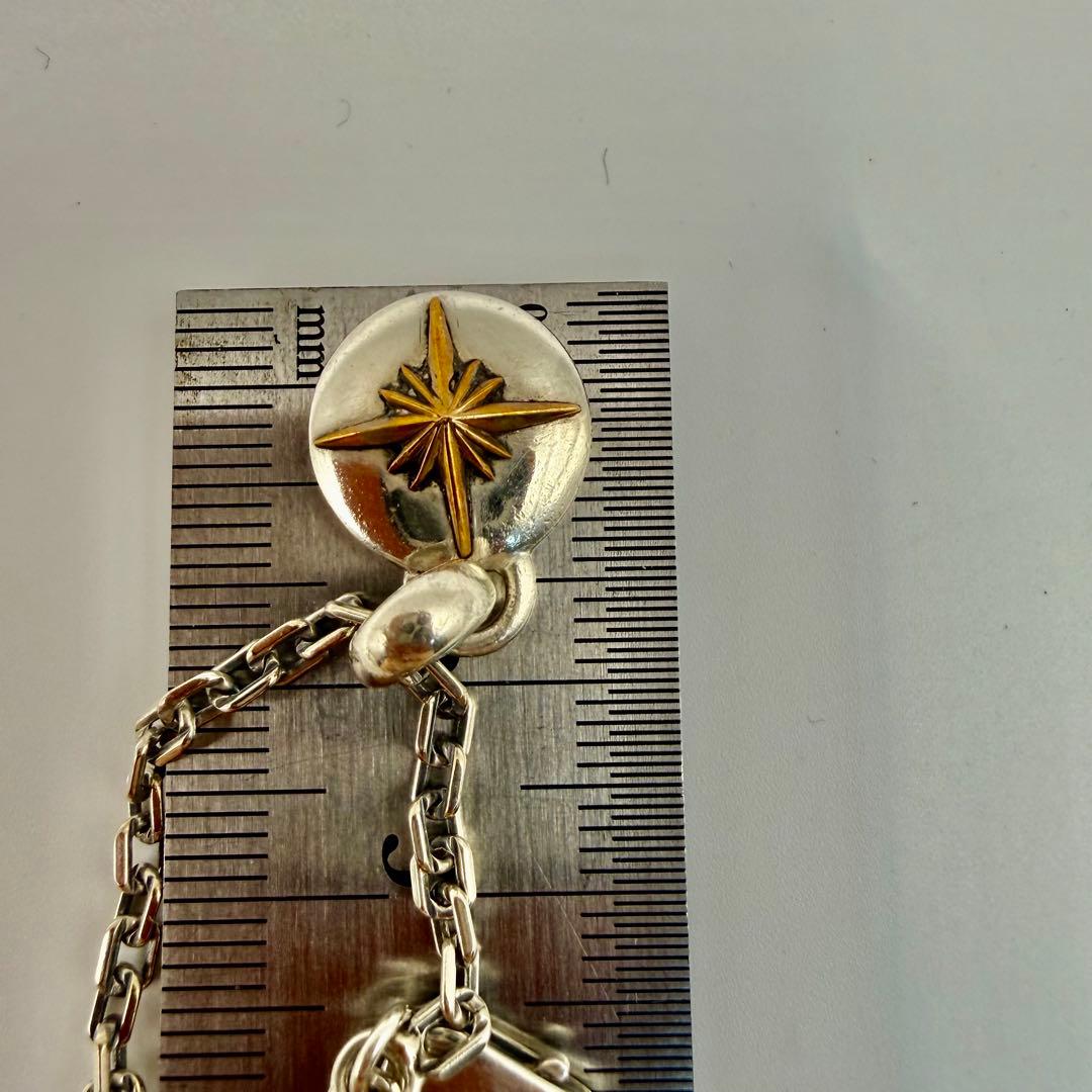 SAAD シルバー太陽神トップ　細角チェーンセット　約50センチ