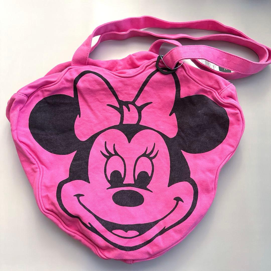 WCJ ディズニー フェイス デザイン トートバッグ ミニー チェリピンク