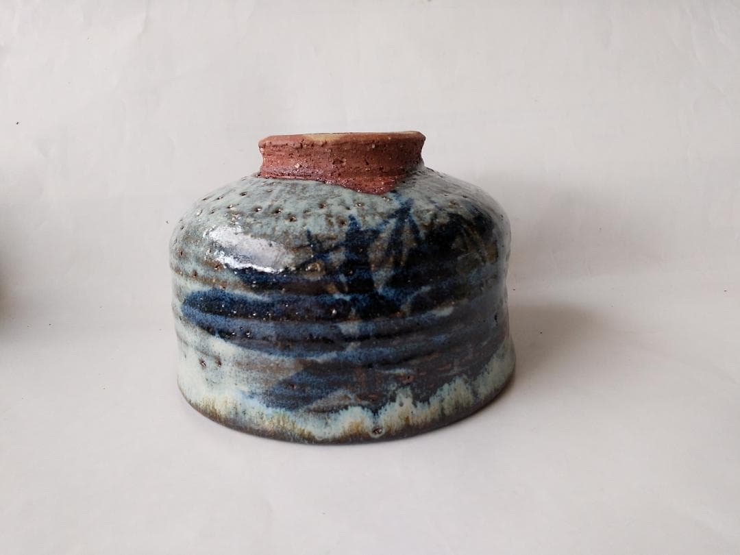 清水正次 作 「 笹 」茶碗 共箱 共布 栞 茶道具 抹茶碗 新品 未使用品