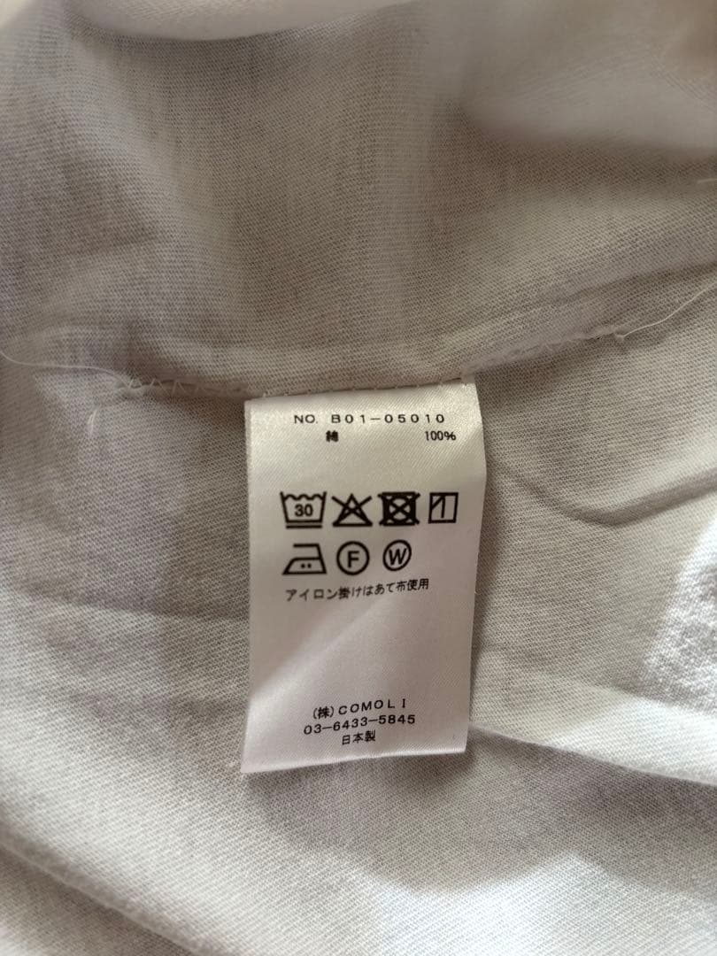 COMOLI 25SS コットンジャージ 半袖Tシャツ　サイズ3