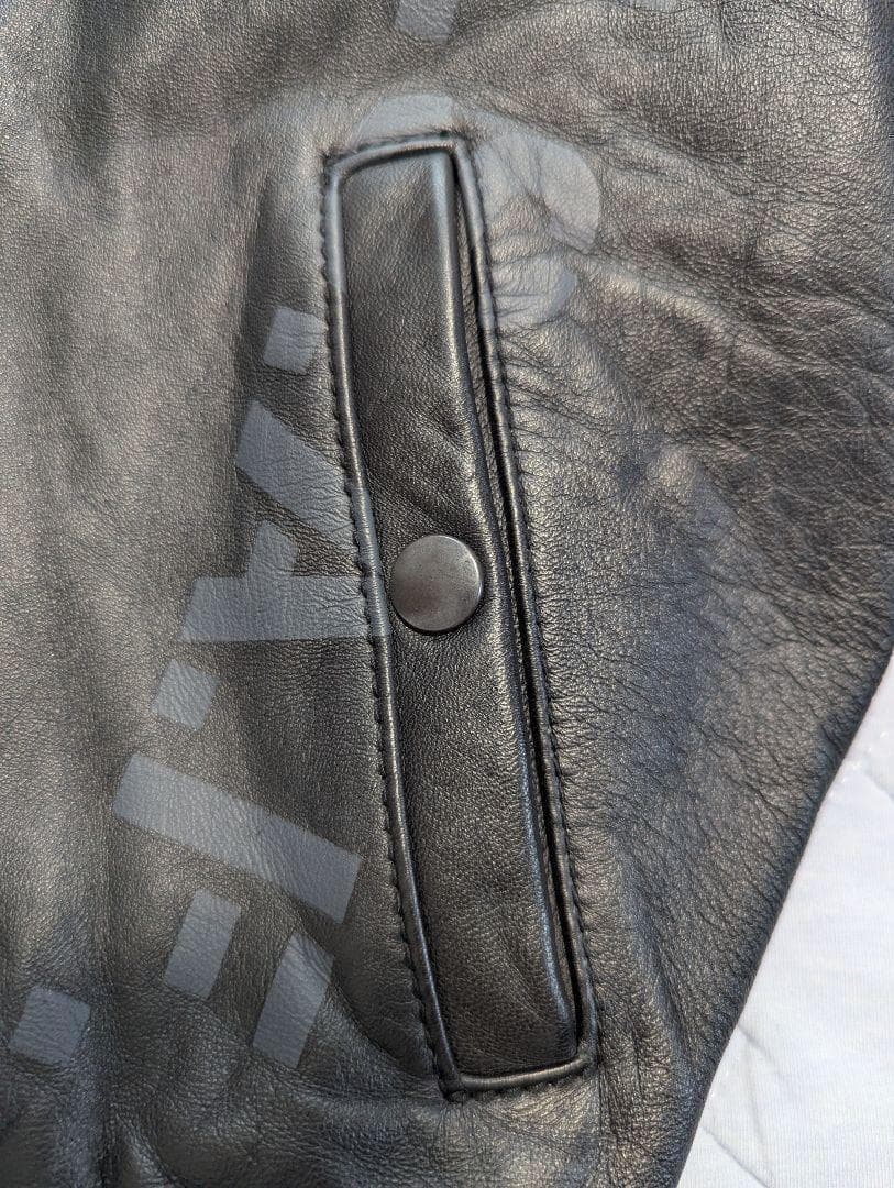 希少品 美品 AVIREX レザージャケット ステンシル MA-1 羊革
