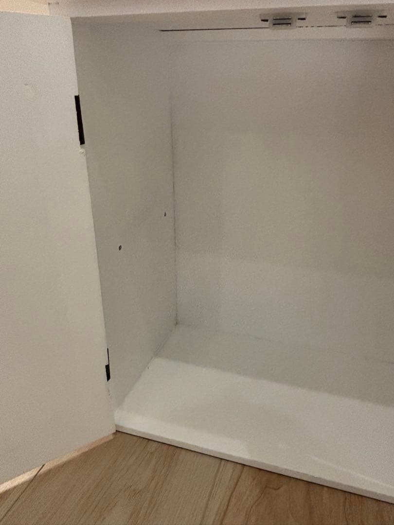 【新品未使用・値下げ】salut! サリュ　オールドウッド2段両開きキャビネット