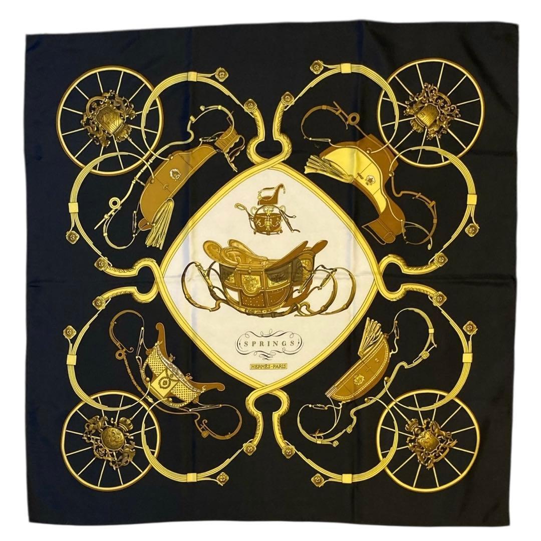 【美品】✨エルメス カレ90 スプリングス クリーニング済み 箱付