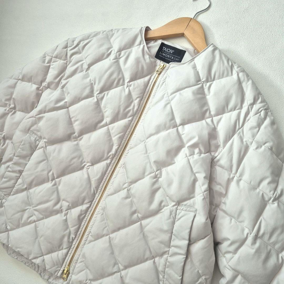 TAION×UNFILO人気✨キルティング ショート丈ブルゾン アイボリー