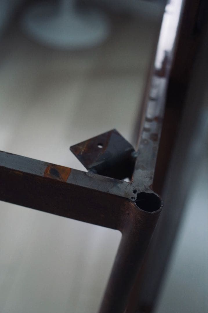 古道具 ダイニングテーブル 古才 鉄腳 リメイク 古家具