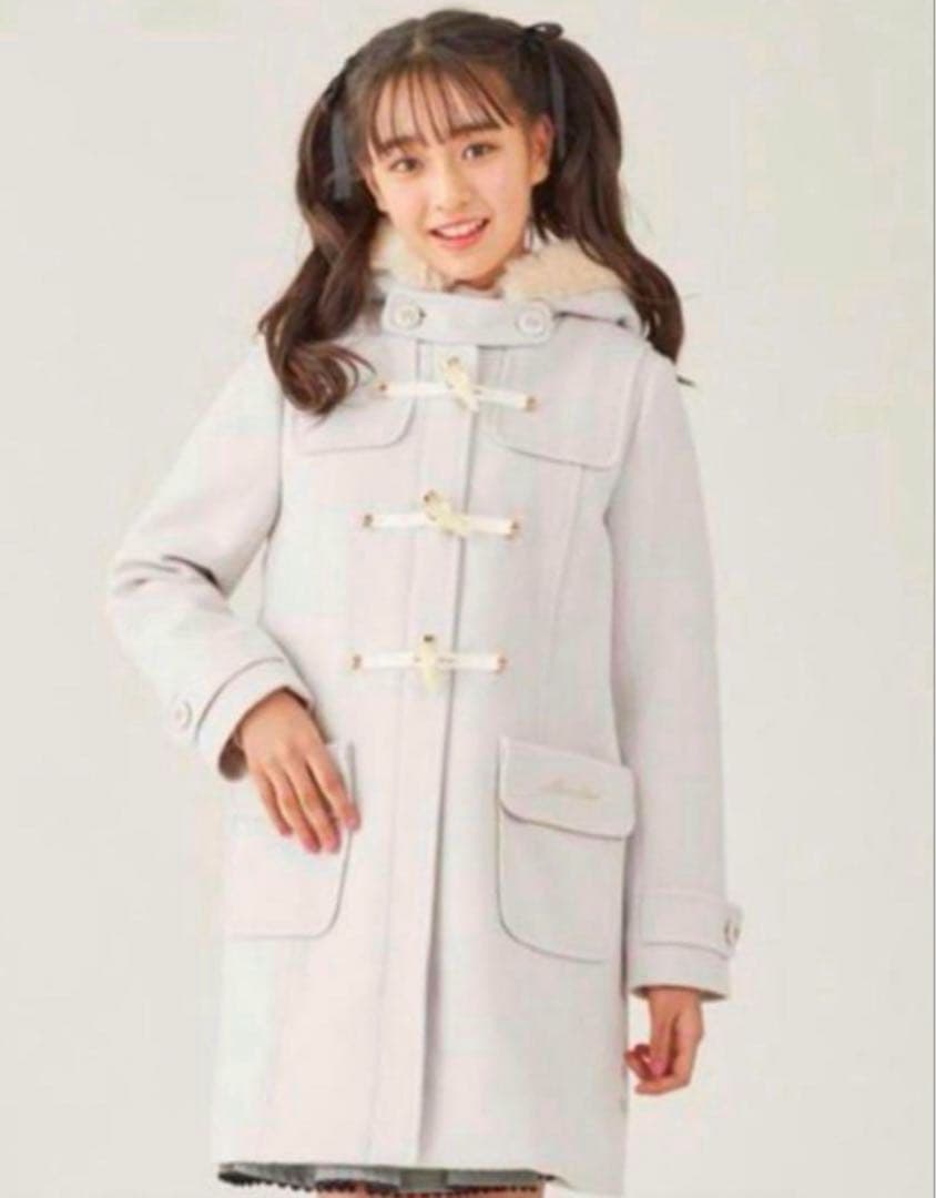 【rara】メゾピアノ/ファー付きダッフルコート/140/グレー