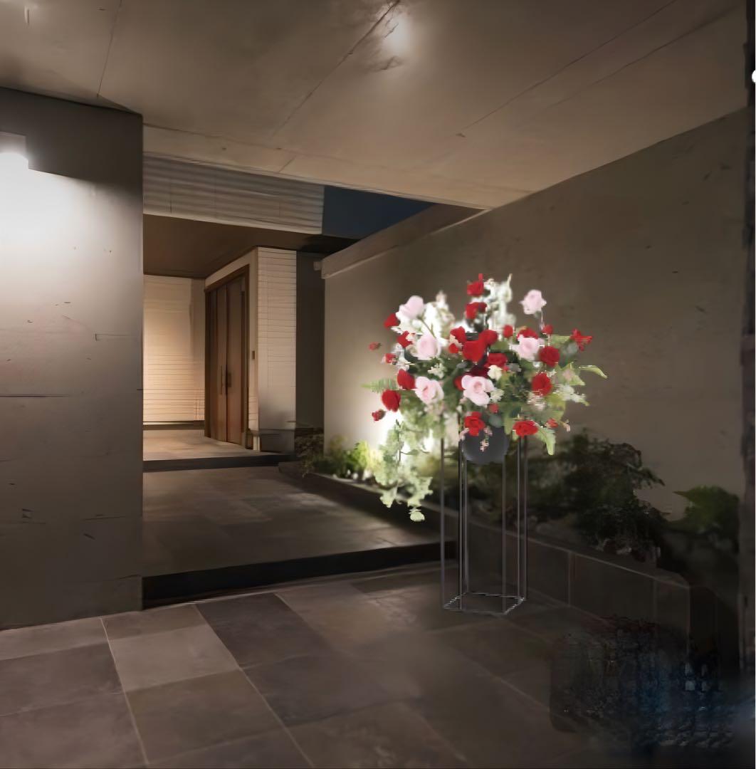 光触媒　人工観葉植物　フェイクグリーン　スカーレットローズスタンド1.0m