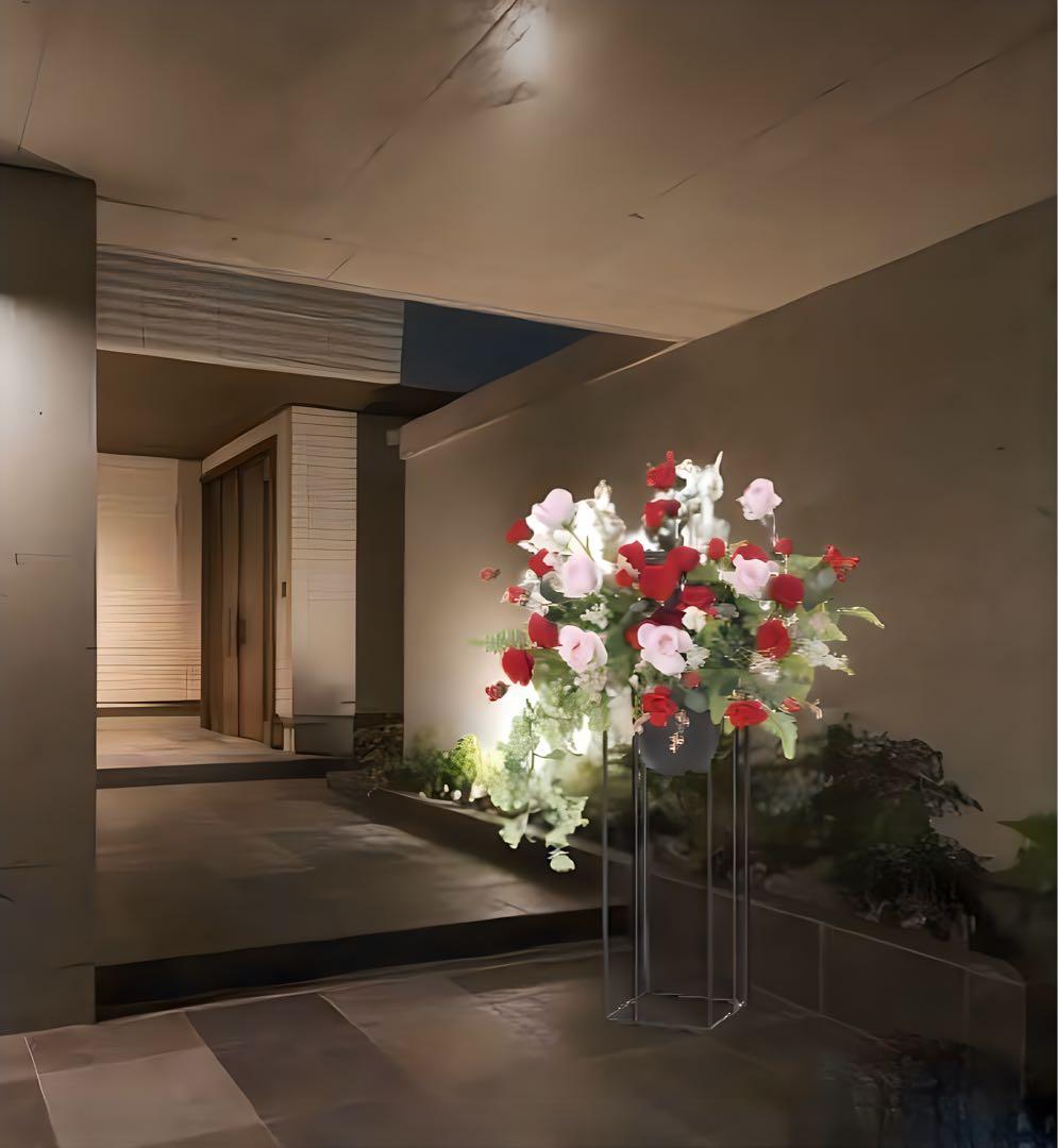 光触媒　人工観葉植物　フェイクグリーン　スカーレットローズスタンド1.0m